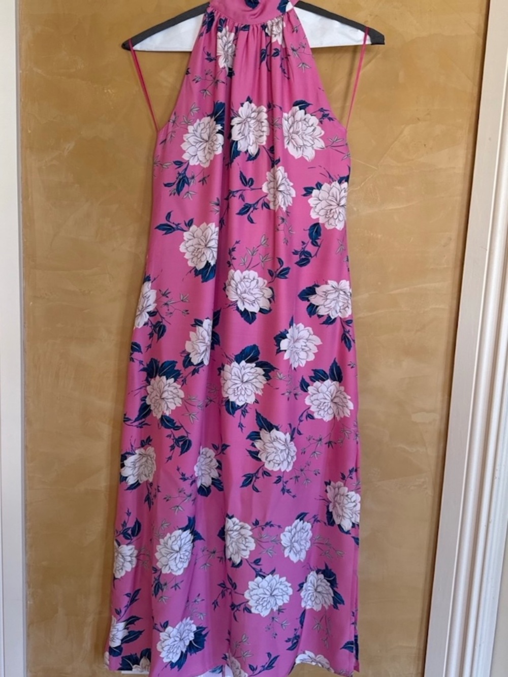 Yumi Kim Lauren 100% Silk Maxi Dress | Size 6 | Morning Hot Pink Floral